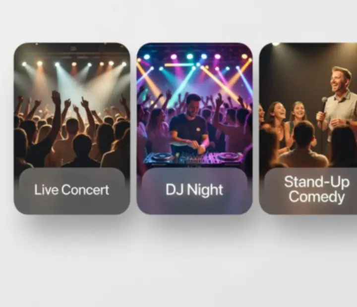 Élő koncert színpadfényekkel és közönséggel a Social Fun Venue-ben